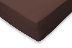 Hoeslaken Jersey Katoen Stretch 35cm Hoge Hoek - bruin 140x210/220cm - 2 Persoons