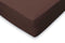 Hoeslaken Jersey Katoen Stretch 35cm Hoge Hoek - bruin 160x200cm - Lits Jumeaux