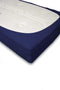 Hoeslaken Jersey Katoen Stretch 35cm Hoge Hoek - donker blauw 140x210/220cm - 2 Persoons