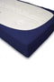 Hoeslaken Jersey Katoen Stretch 35cm Hoge Hoek - donker blauw 90x210/220 - 100x200cm - 1 Persoons