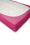 Hoeslaken Jersey Katoen Stretch 35cm Hoge Hoek - fuchsia 120/130/140x200cm - Twijfelaar - 2 Persoons