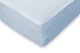 Hoeslaken Jersey Katoen Stretch 35cm Hoge Hoek - licht blauw 180x200cm - Lits Jumeaux