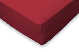 Hoeslaken Jersey Katoen Stretch 35cm Hoge Hoek - rood 120/130/140x200cm - Twijfelaar - 2 Persoons