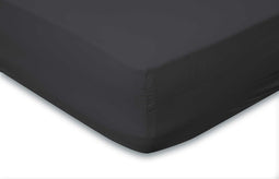 Hoeslaken Katoen Perkal 35cm Hoekhoogte - antraciet 80x200cm