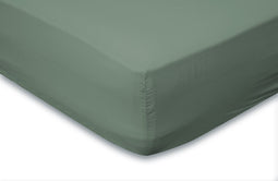 Hoeslaken Katoen Perkal 35cm Hoekhoogte - Grenat Green 90x200cm