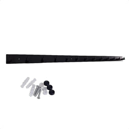 Hoexs - Kapstok Zwart RVS - 13 haaks - 93 cm - Grote Wandkapstok - Hangende Design Kapstokken - Muurkapstok - Handdoekrek