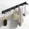 Hoexs - Kapstok Zwart RVS - 18 haaks - 103,5 cm - Grote Wandkapstok - Hangende Design Kapstokken - Muurkapstok - Handdoekrek