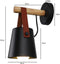 Hoexs - Nordic Design Wandlamp voor Binnen – Scandinavische Industriële Verlichting – E27 Fitting – Muurlamp - Woondecoratie