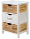 Ladenkast Gift Decor Home - 3 lades - Hout - Wit Bruin - 40 x 58,5 x 29 cm