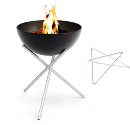 Höfats - Bowl 57 Vuurschaal Flex Set - Roestvast Staal - Zwart