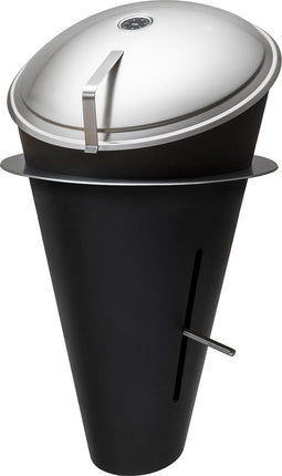 Höfats Cone Barbecue Inbouw Installatie - RVS - Ø60 cm - H 1,05 meter - Zwart