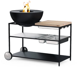 Höfats - Fire Kitchen Buitenkeuken met Bowl 70 Vuurschaal - Staal - Zwart -