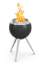Höfats - Moon 45 Vuurschaal met Standaard Hoog - Staal - Zwart -