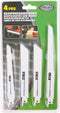 Hofftech Reciprozaagbladen - 3 x 150 mm en 1 x 200 mm - 6 - 10 en 18 TPI