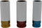 Hofftech Slag-krachtdop set - 17, 19, 21 mm - CrV staal - 3 stuks - kleurgecodeerd