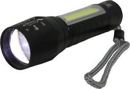 Hofftech Zaklamp - 5 standen - waterbestendig - 14 cm - zwart