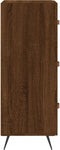 vidaXL - Dressoir - 34,5x34x90 - cm - bewerkt - hout - bruin - eikenkleur
