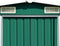 vidaXL - Tuinschuur - 257x580x181 - cm - metaal - groen