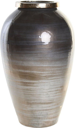 Vaas DKD Home Decor 25 x 25 x 43 cm Kristal Aluminium Multicolour Modern