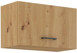 Hoge afzuigkapkast - MODENA - 60 cm - Artisan eiken en mat zwart - CUISINIER