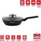 Hoge koekenpan 24 cm - 2.5 L -Aroma Knob - Vaatwasserbestendig - Marmeren Coating, Inductie - 35% Energiebesparing - Geschikt voor Inductie, Gas, Keramiek, Elektrisch