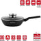 Hoge koekenpan 28cm - 4.2 L -Aroma Knob - Vaatwasserbestendig - Marmeren Coating, Inductie - 35% Energiebesparing - Geschikt voor Inductie, Gas, Keramiek, Elektrisch