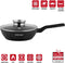 Hoge koekenpan 32 cm - 6.5 L -Aroma Knob - Vaatwasserbestendig - Marmeren Coating, Inductie - 35% Energiebesparing - Geschikt voor Inductie, Gas, Keramiek, Elektrisch