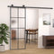 vidaXL - Schuifdeur - met - beslag - 76x205 - cm - ESG-glas - en - aluminium