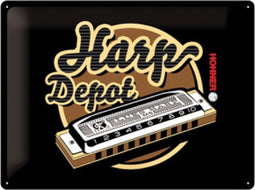 Hohner Mondharmonica Harp Depot Metalen bordje