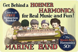 Hohner Mondharmonica Metalen Bordje