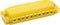 Hohner translucent harmonica kunststof Geel - voor kinderen - beginner mondharmonica