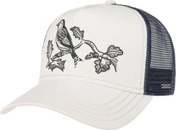 Stetson Retro Trucker Cap Bird Beige Donkerblauw-One Size
