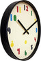 Wandklok 35cm - Stil - Zwart/Multikleur - ABS - nXt 'Bit'