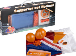 Holland Supporter set oranje 30-delig - met o.a. vlaggenlijn en Nederlandse vlag