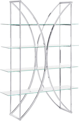 HOLLOW - Boekenkast - Zilver/Transparant - Metaal