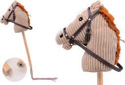 Holly Horse - Hobby paard met geluid ca. 80 cm met halster , stokpaardje voor hobby horsing om op te rijden voor kinderen stokpaard stokpaarden stok paard