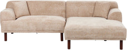 HOLT - Hoekbank - Beige - Linkszijdig - Polyester