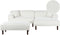 HOLT - Hoekbank met ottomaan - Wit - Linkszijdig - Bouclé