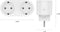 Hombli Slimme Stekker - 2 Contacten - WiFi - Timerfunctie - Compitabel met Amazon Alexa en Google Home - Bediening via Hombli App - 1 stuks - Wit