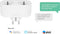 Hombli Slimme Stekker - 2 Contacten - WiFi - Timerfunctie - Compitabel met Amazon Alexa en Google Home - Bediening via Hombli App - 1 stuks - Wit