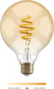 Hombli Smart Filament Bulb - E27 G95 - Amber - Globe - Warm wit licht - Vintage look - Wifi - 1 Stuk