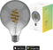 Hombli Smart Filament Bulb - E27 G95 - Smokey - Globe - Warm wit licht - Koel wit licht - Vintage look - Wifi - 1 Stuk