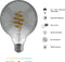 Hombli Smart Filament Bulb - E27 G95 - Smokey - Globe - Warm wit licht - Koel wit licht - Vintage look - Wifi - 1 Stuk