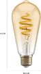 Hombli Smart Filament Bulb - E27 ST64 -Amber - Edison - Warm wit licht - Vintage look - Wifi - 1 Stuk