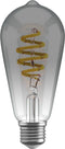 Hombli Smart Filament Bulb - E27 ST64 - Smokey - Edison - Warm wit licht - Vintage look - Wifi - 1 Stuk