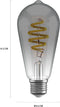 Hombli Smart Filament Bulb - E27 ST64 - Smokey - Edison - Warm wit licht - Vintage look - Wifi - 1 Stuk