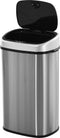 HOMCOM Automatische afvalbak vuilnisbak met infraroodsensor keuken zilver 58 L / 48 L 851-011V01