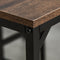 HOMCOM Bartafelset Bartafel met 4 barkrukken 5-delige placemat staal bruin 835-337