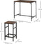 HOMCOM Bartafelset Bartafel met 4 barkrukken 5-delige placemat staal bruin 835-337