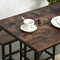 HOMCOM Bartafelset Bartafel met 4 barkrukken 5-delige placemat staal bruin 835-337
